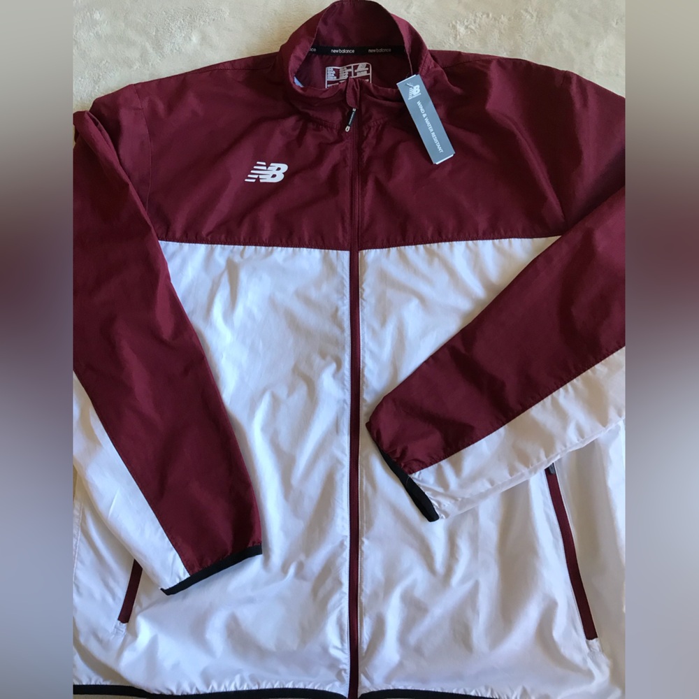 New Balance Maroon Wind & Water Resistant Jacket